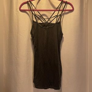 American Eagle Soft & Sexy Spaghetti Strap Tank Top Gray